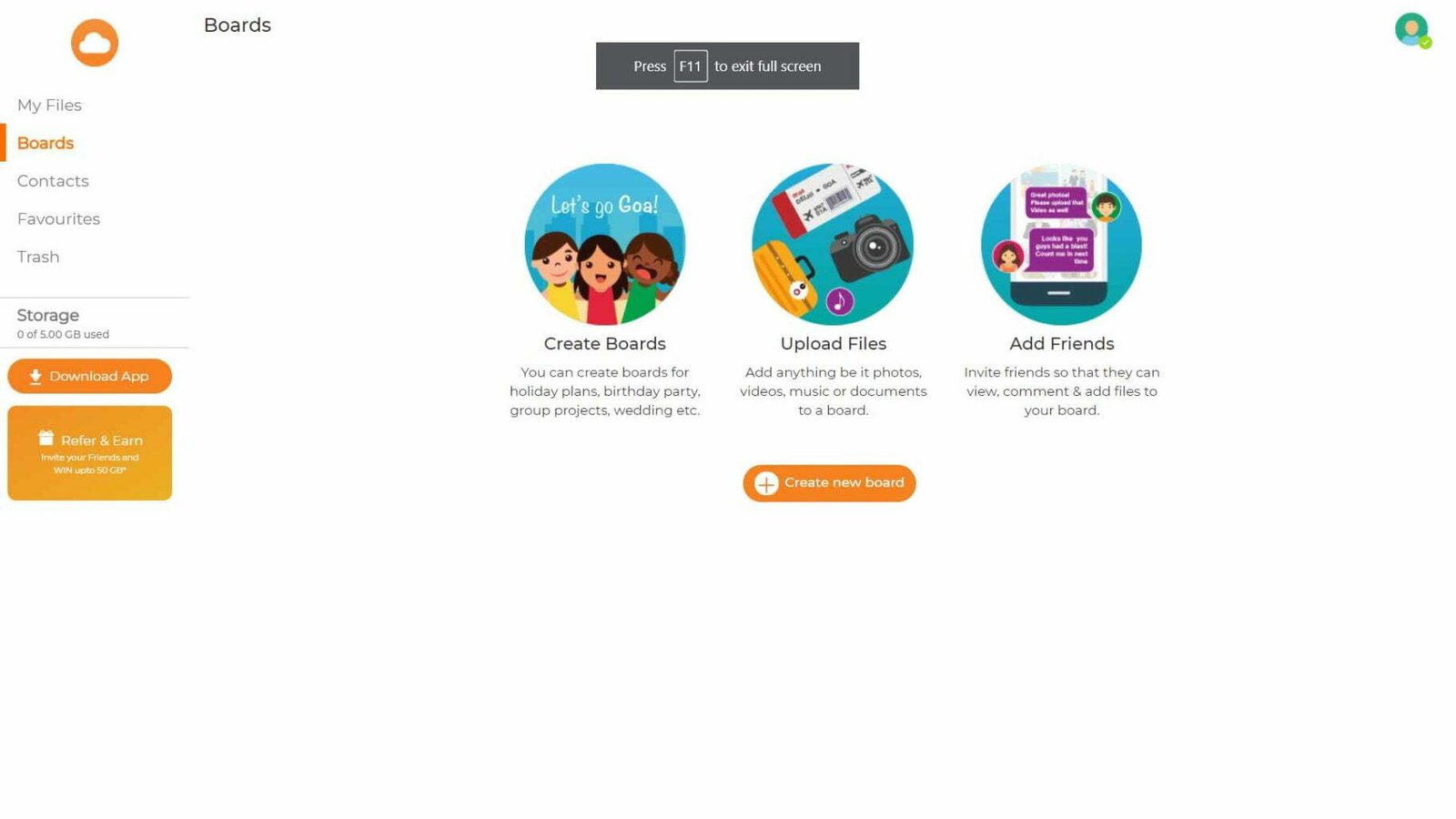Share with jio cloud